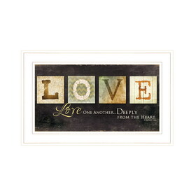 "Love One Another" by Marla Rae, Ready to Hang Framed Print, White Frame B06789180