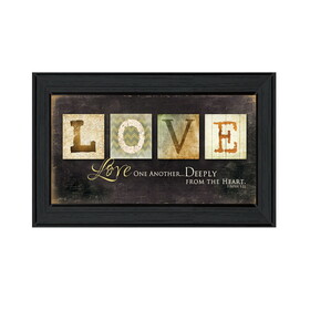 "Love One Another" by Marla Rae, Ready to Hang Framed Print, Black Frame B06789181
