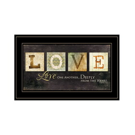 "Love One Another" by Marla Rae, Ready to Hang Framed Print, Black Frame B06789182