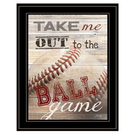 "Take Me Out to the Ball Game" by Marla Rae, Ready to Hang Framed Print, Black Frame B06789187