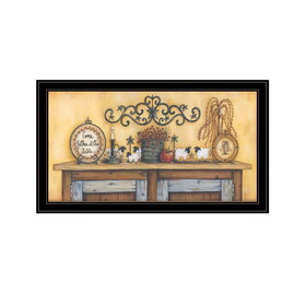 "Come Gather at Our Table" by Mary Ann June, Ready to Hang Framed Print, Black Frame B06789207