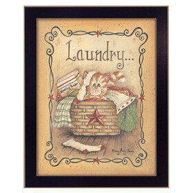 "Laundry" by Mary Ann June, Ready to Hang Framed Print, Black Frame B06789220
