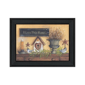 "Bless this Home" by Mary Ann June, Ready to Hang Framed Print, Black Frame B06789222