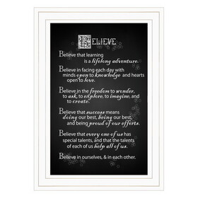 "Believe" by Trendy D&#233;cor 4U, Ready to Hang Framed Print, White Frame B06789223