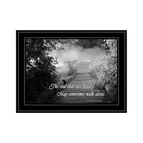 "Beauty (Grayscale)" by Trendy Decor 4U, Ready to Hang Framed Print, Black Frame B06789226