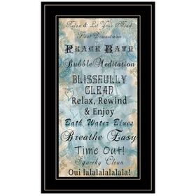 "Paris Bath" by Trendy Decor 4U, Ready to Hang Framed Print, Black Frame B06789230