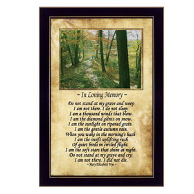 "in Loving Memory (Forest)" by Trendy Decor 4U, Ready to Hang Framed Print, Black Frame B06789231