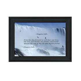 "Niagara Falls" by Trendy Decor 4U, Ready to Hang Framed Print, Black Frame B06789237