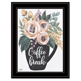 "Coffee Break" by Michele Norman, Ready to Hang Framed Print, Black Frame B06789239
