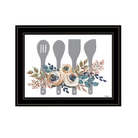 "Fall Floral Baking Utensils" by Michele Norman, Ready to Hang Framed Print, Black Frame B06789245