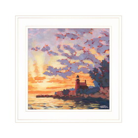 "Light House" by Jim Musial, Ready to Hang Framed Print, White Frame B06789256