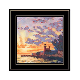 "Light House" by Jim Musial, Ready to Hang Framed Print, Black Frame B06789258