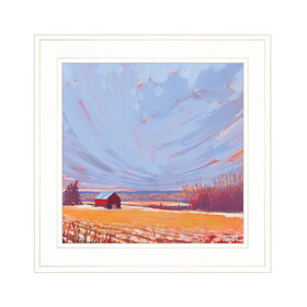 "Slate Winter Sky" by Jim Musial, Ready to Hang Framed Print, White Frame B06789262