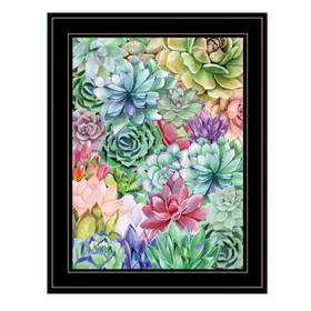 "Succulents Paradise" by Seven Trees Design, Ready to Hang Framed Print, Black Frame B06789293