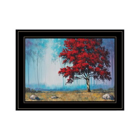 "Red Tree" by Tim Gagnon, Ready to Hang Framed Print, Black Frame B06789297