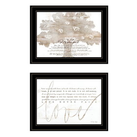 "Love / in the Moment" 2-Piece Vignette by Cindy Jacobs, Ready to Hang Framed Print, Black Frame B06789340
