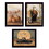 "Harvest Moon III" 3-Piece Vignette by Bonnie Mohr, Ready to Hang Framed Print, Black Frame B06789358