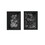 "Vintage Flowers in Bloom" 2-Piece Vignette by HOUSE FENWAY, Ready to Hang Framed Print, Black Frame B06789379