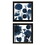 "Sunflower Blues" 2-Piece Vignette by Sophie 6, Ready to Hang Framed Print, Black Frame B06789473