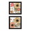 "Earth to Petals Collection" 2-Piece Vignette by Sophie 6, Ready to Hang Framed Print, Black Frame B06789485