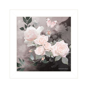 "Noir Roses 1" by Bluebird Barn, Ready to Hang Framed Print, White Frame B06789497