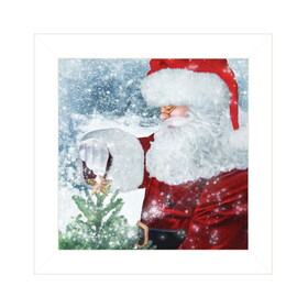 "Santa's Tree Star" by Bluebird Barn, Ready to Hang Framed Print, White Frame B06789499