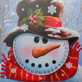 "Count Down to Christmas - Snowman Canvas" by Opportunties, Ready to Hang Canvas Art B06789506