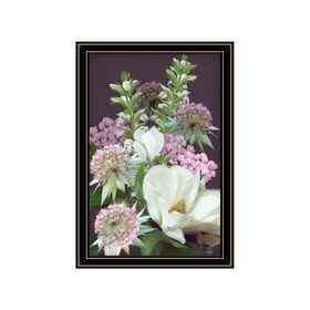 "Wild for Plum Bouquet" by House Fenway, Ready to Hang Framed Print, Black Frame B06789547