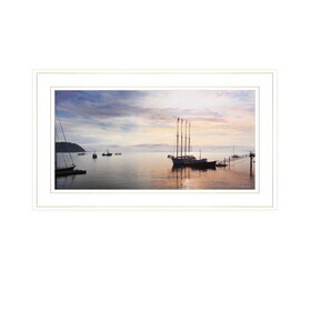 "BAR HARBOR SILHOUETTES" by Lori Deiter, Ready to Hang Framed Print, White Frame B06789568