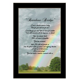 "Rainbow Bridge" by Trendy Decor 4U, Ready to Hang Framed Print, Black Frame B06789592
