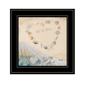 "Marriage is a Beach" by Trendy Decor 4U, Ready to Hang Framed Print, Black Frame B06789594