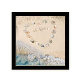 "Marriage is a Beach" by Trendy Decor 4U, Ready to Hang Framed Print, Black Frame B06789595