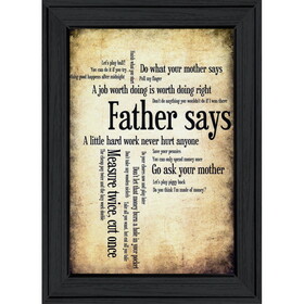 "Father Says" by Susan Ball, Ready to Hang Framed Print, Black Frame B06789604