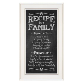 "Recipe for Family" by Susan Ball, Ready to Hang Framed Print, White Frame B06789605