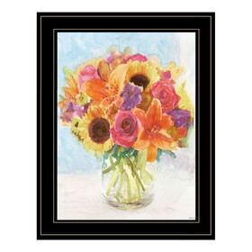 "Vases with Flowers 1" by Stellar Design Studio, Ready to Hang Framed Print, Black Frame B06789610