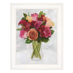 "Vases with Flowers II" by Stellar Design Studio, Ready to Hang Framed Print, White Frame B06789611
