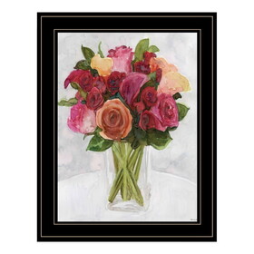 "Vases with Flowers II" by Stellar Design Studio, Ready to Hang Framed Print, Black Frame B06789612