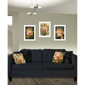 "Romantic Autumn" 3-Piece Vignette by Artisan House Fenway, Ready to Hang Framed Print, White Frame B06789660