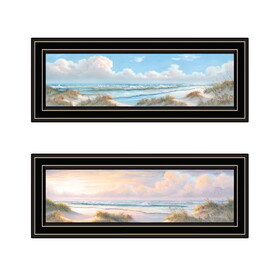 "Nautical Boat Collection" 2-Piece Vignette by Georgia Janisse, Ready to Hang Framed Print, Black Frame B06789671