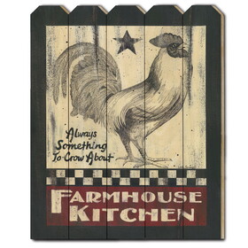 "Farmhouse Kitchen" by Linda Spivey, Printed Wall Art on a Wood Picket Fence B06789705