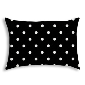 DINER DOT Black Indoor/Outdoor Pillow - Sewn Closure B06892280