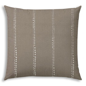 DRIZZLE Taupe Indoor/Outdoor Pillow - Sewn Closure B06892391