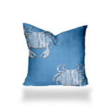 CRABBY Indoor/Outdoor Soft Royal Pillow, Zipper Cover w/Insert, 12x12 B06893626