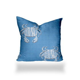 CRABBY Indoor/Outdoor Soft Royal Pillow, Zipper Cover w/Insert, 16x16 B06893636