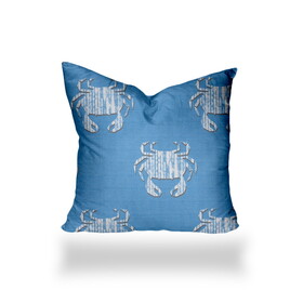CRABBY Indoor/Outdoor Soft Royal Pillow, Sewn Closed, 18x18 B06893644