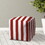 CABANA MEDIUM Bright Red Indoor/Outdoor Pouf - Zipper Cover with Luxury Polyfil Stuffing - 17 x 17 x 17 Cube B06894121