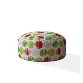 Indoor BERNARD Green Round Zipper Pouf - Cover Only - 24in dia x 20in tall B06894136