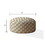 Indoor MOOSEVILLE Blue/Taupe/Camel Tan Round Zipper Pouf - Cover Only - 24in dia x 20in tall B06894144