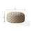 Indoor MOOSEVILLE Blue/Taupe/Camel Tan Round Zipper Pouf - Stuffed - Extra Beads Included - 24in dia x 20in tall B06894145