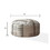 Indoor BANDELIER Blue/Taupe/Camel Tan Round Zipper Pouf - Cover Only - 24in dia x 20in tall B06894148
